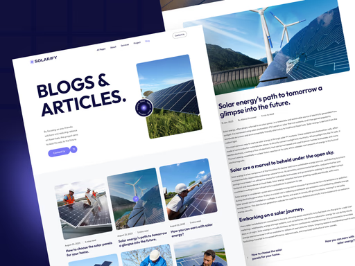 Solar energy article card