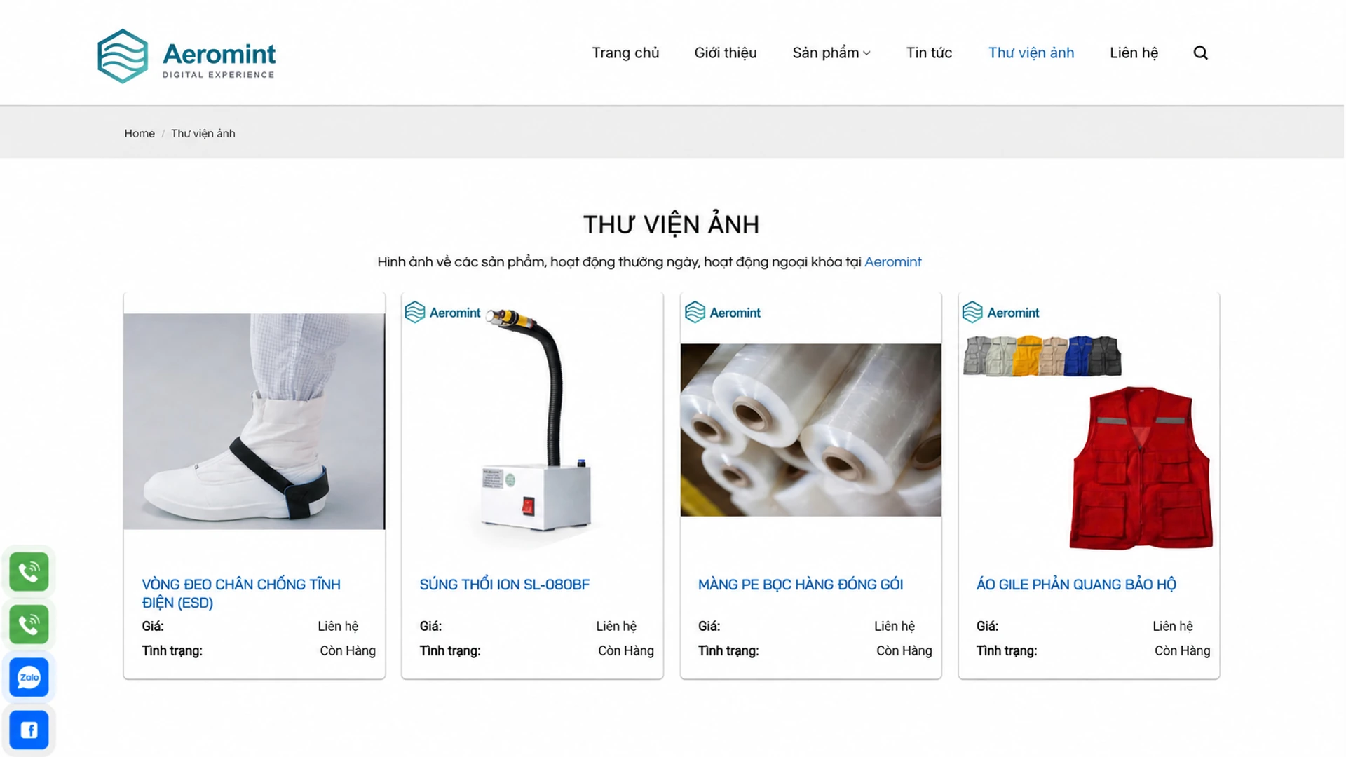 Giao diện website dự án mẫu 1 - Thiết kế bởi SoftBuild