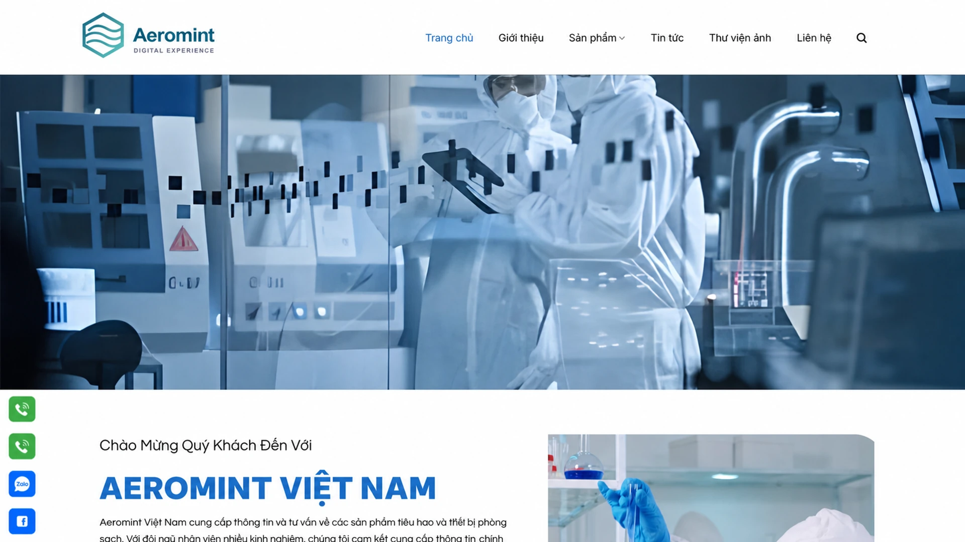 Giao diện website dự án mẫu 3 - Thiết kế bởi SoftBuild