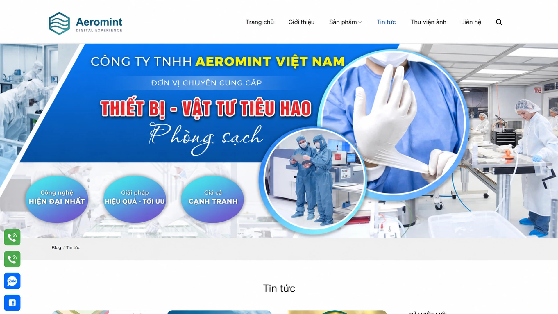 Giao diện website dự án mẫu 4 - Thiết kế bởi SoftBuild