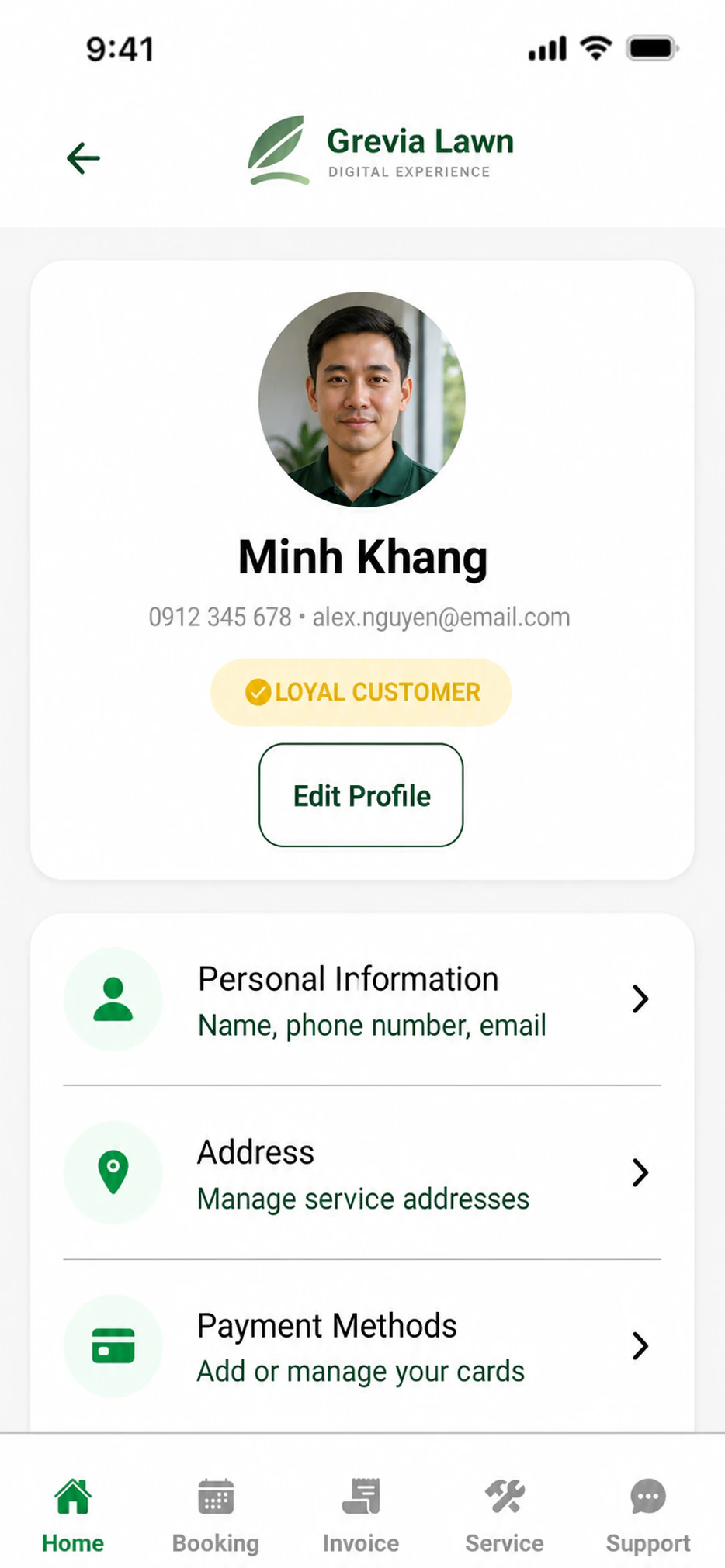 Giao diện app Nivora Connect góc phải xa