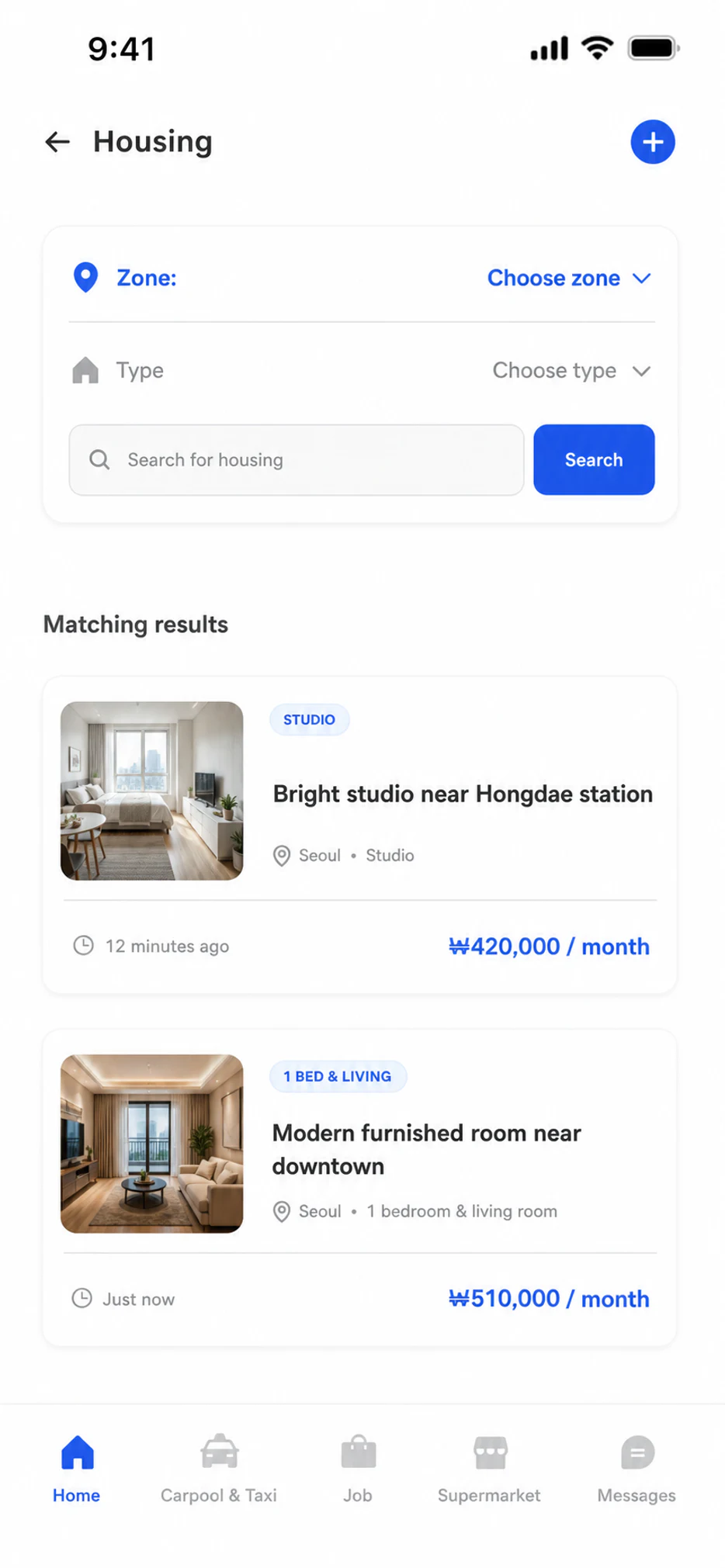 Giao diện app Nivora Connect góc trái