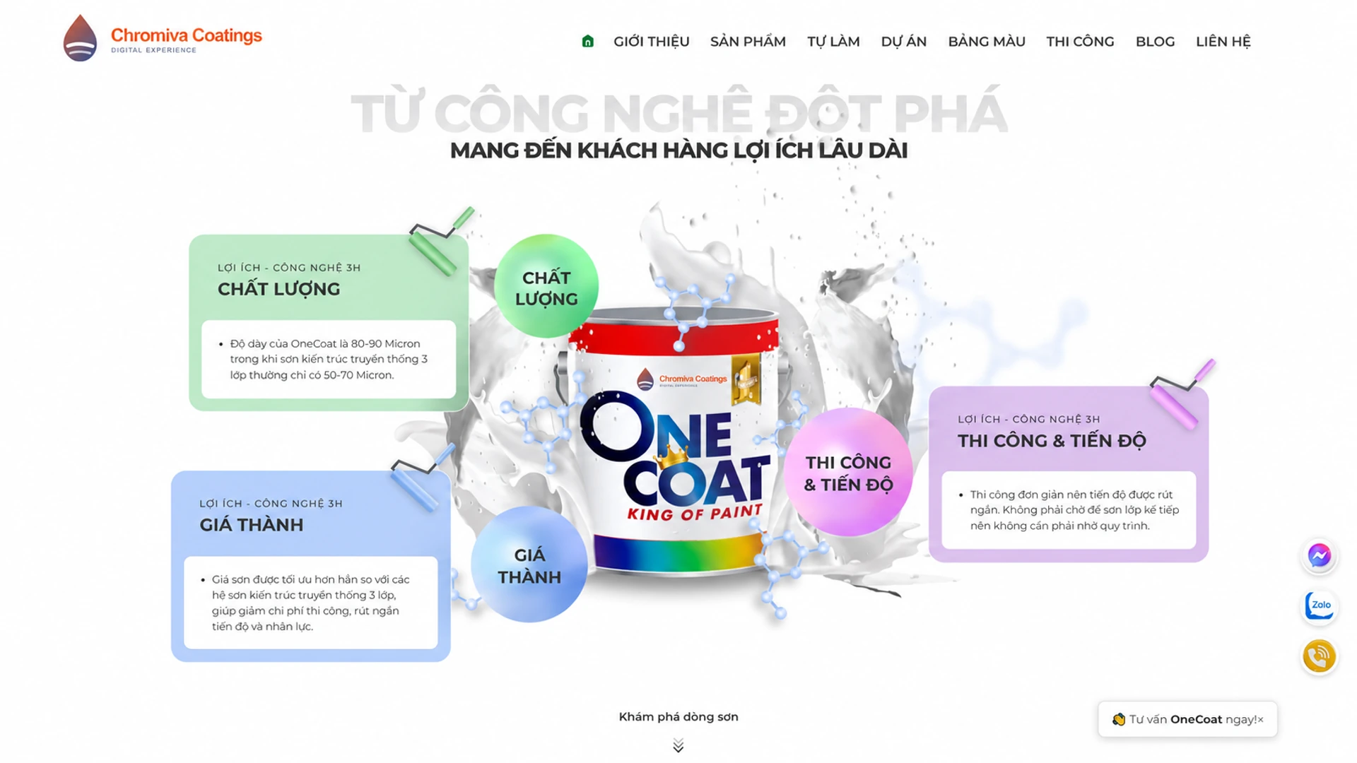 Giao diện website dự án mẫu 2 - Thiết kế bởi SoftBuild