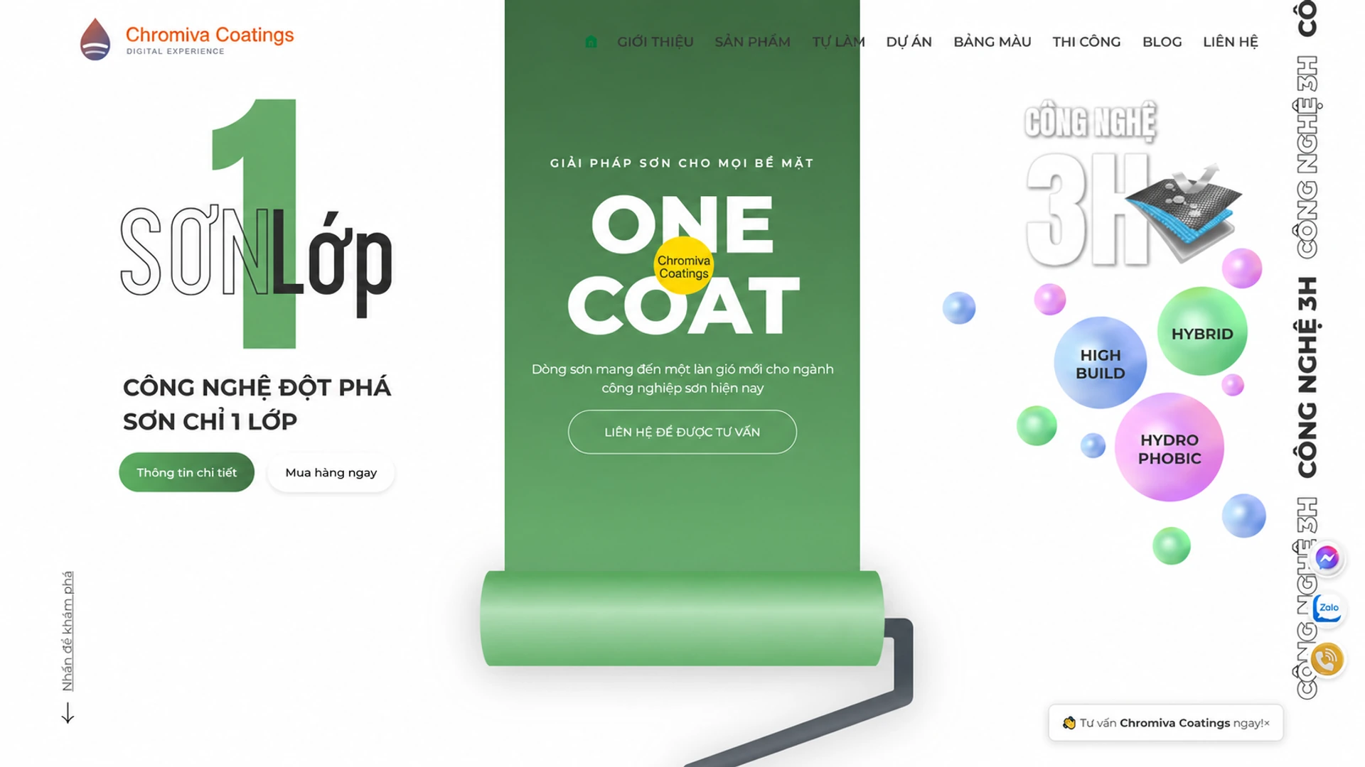 Giao diện website dự án mẫu 4 - Thiết kế bởi SoftBuild