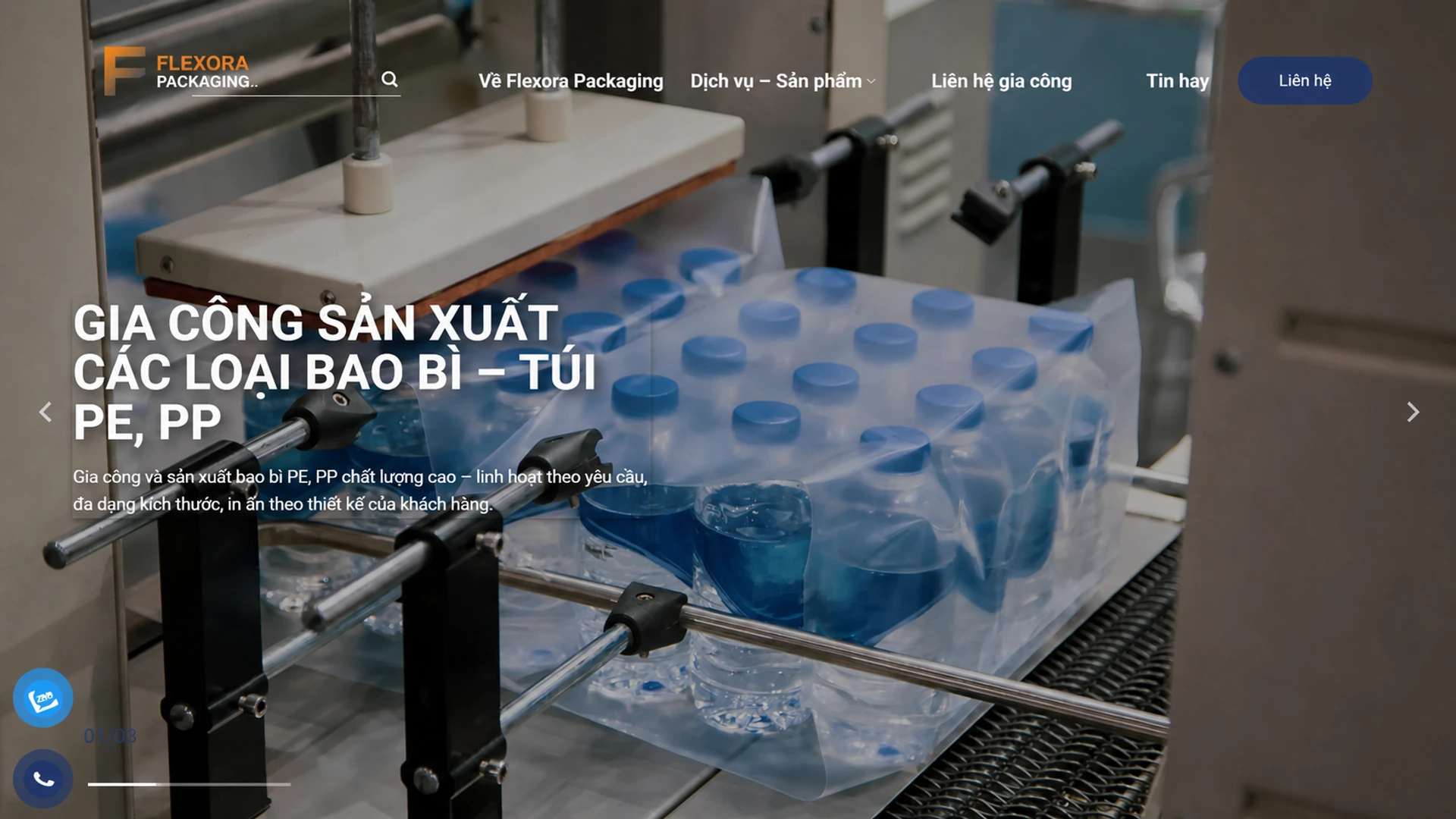 Giao diện website chuyên nghiệp - SoftBuild Giao diện website dự án mẫu 1 - Thiết kế bởi SoftBuild