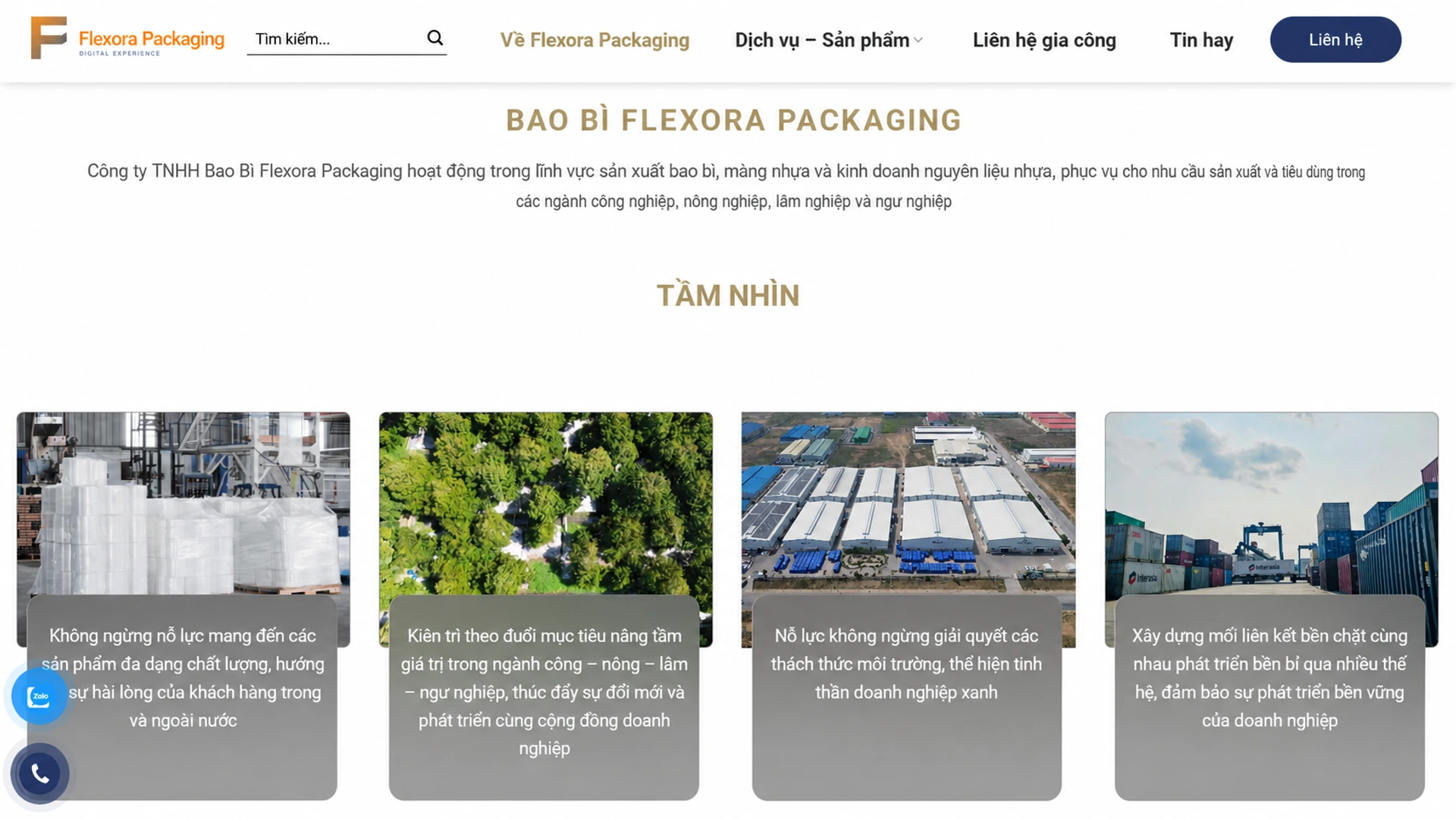 Giao diện website dự án mẫu 4 - Thiết kế bởi SoftBuild