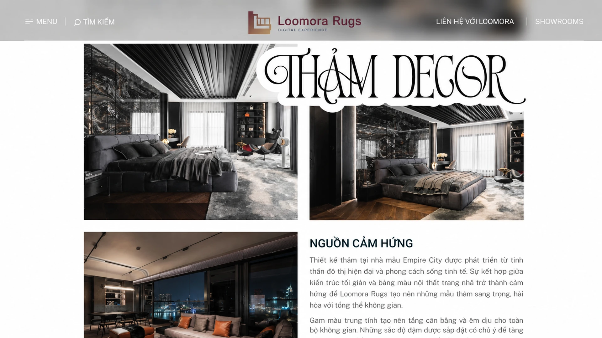 Giao diện website dự án mẫu 1 - Thiết kế bởi SoftBuild