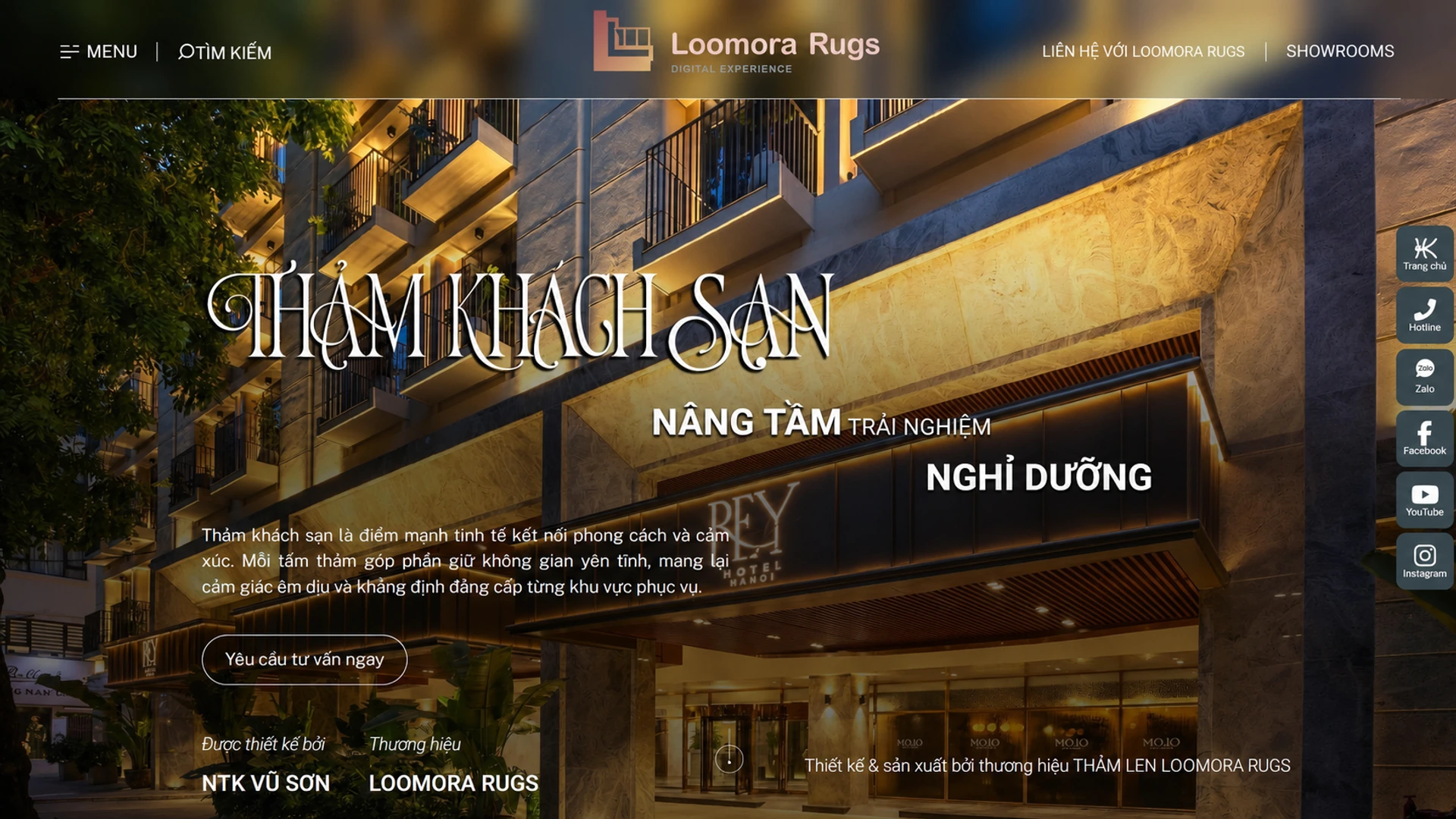 Giao diện website dự án mẫu 3 - Thiết kế bởi SoftBuild