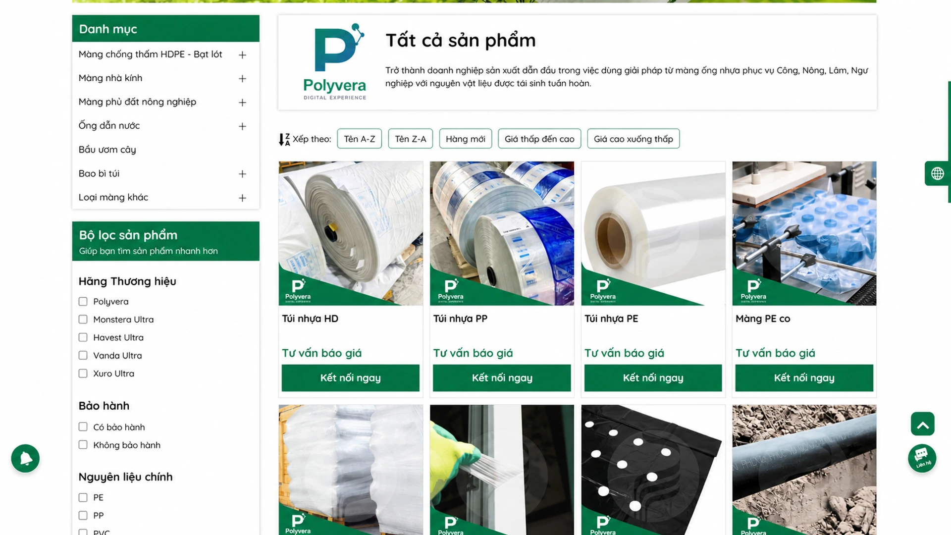 Giao diện website dự án mẫu 4 - Thiết kế bởi SoftBuild