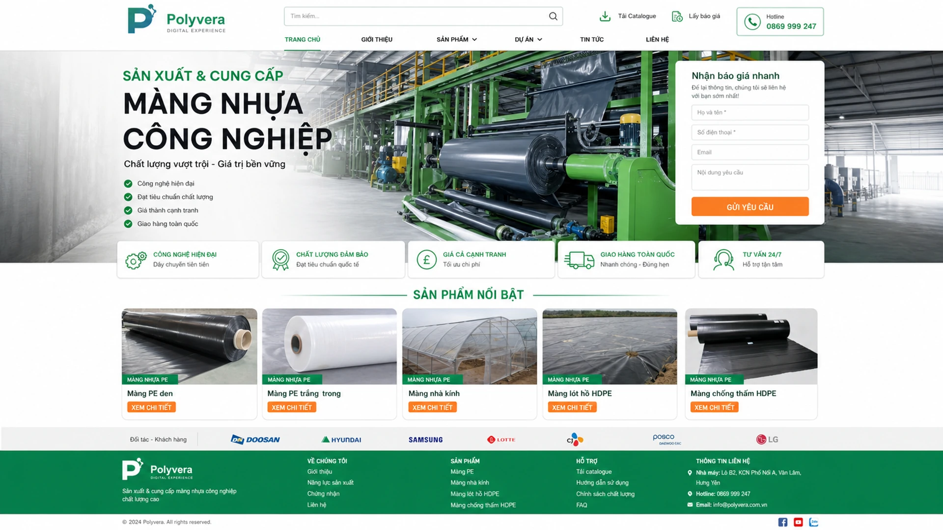 Giao diện website dự án mẫu 5 - Thiết kế bởi SoftBuild